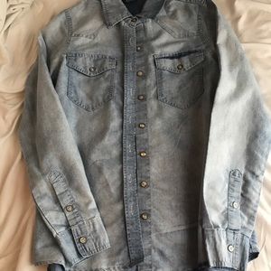 Faux Denim Button Down from Rue 21
